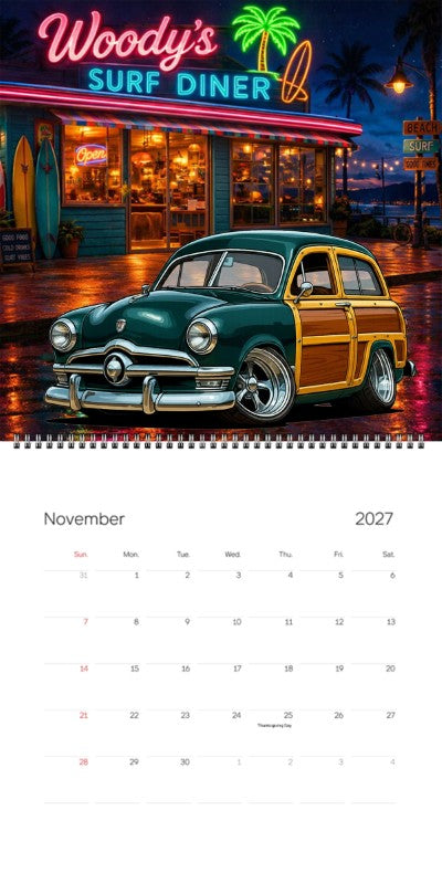 2027 Woodie Neon Calendar 78F241-CA