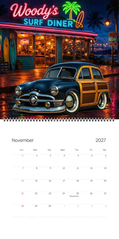 2027 Woodie Neon Calendar 7YOS690-CA