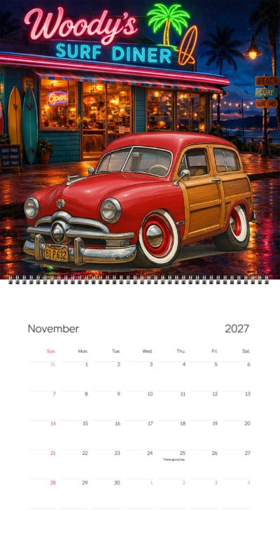2027 Woodie Neon Calendar 81P632-CA