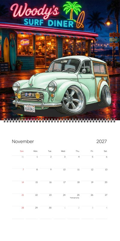 2027 Woodie Neon Calendar 8GQZ041-CA