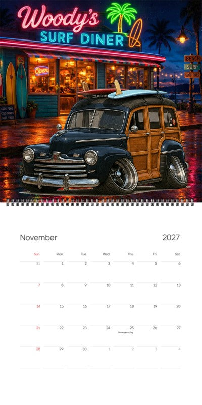 2027 Woodie Neon Calendar 90G463-CA