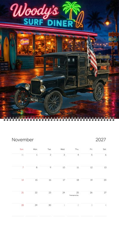 2027 Woodie Neon Calendar 912564-CA