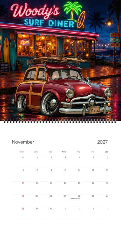 2027 Woodie Neon Calendar 95A5165-CA