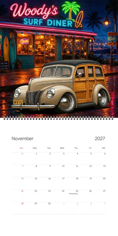 2027 Woodie Neon Calendar 99B111-CA