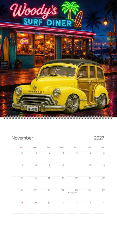 2027 Woodie Neon Calendar 9ASK001-CA