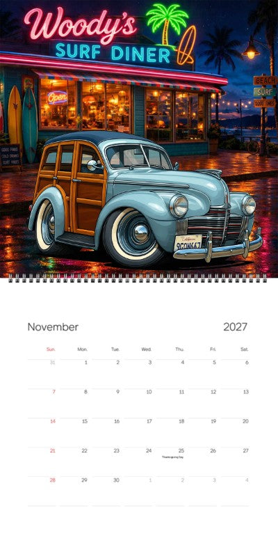 2027 Woodie Neon Calendar 9GQN667-CA