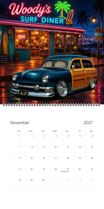 2027 Woodie Neon Calendar 9L127-CA