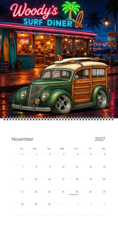 2027 Woodie Neon Calendar 9NXA531-CA