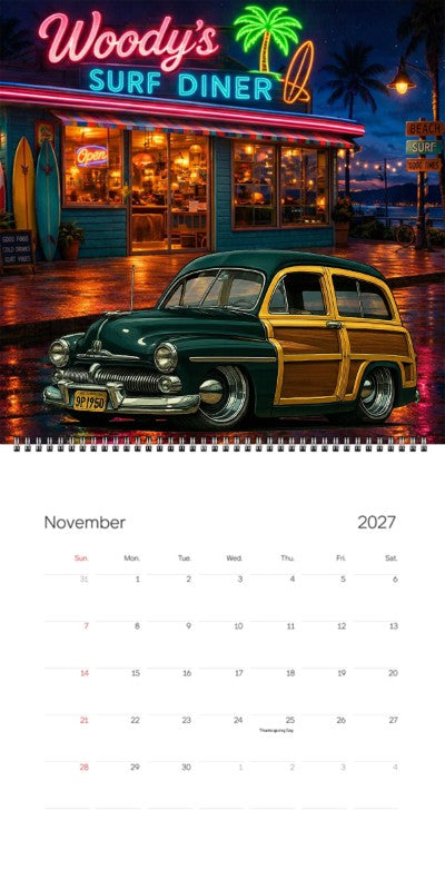 2027 Woodie Neon Calendar 9P1950-CA