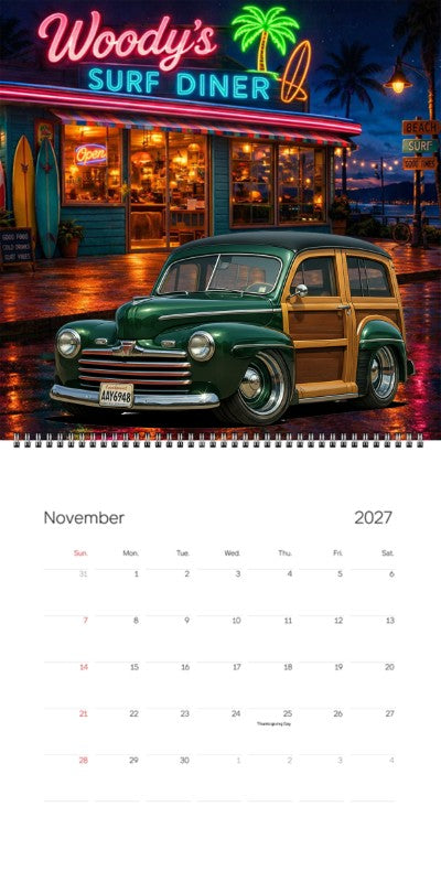 2027 Woodie Neon Calendar AAY6948-WA