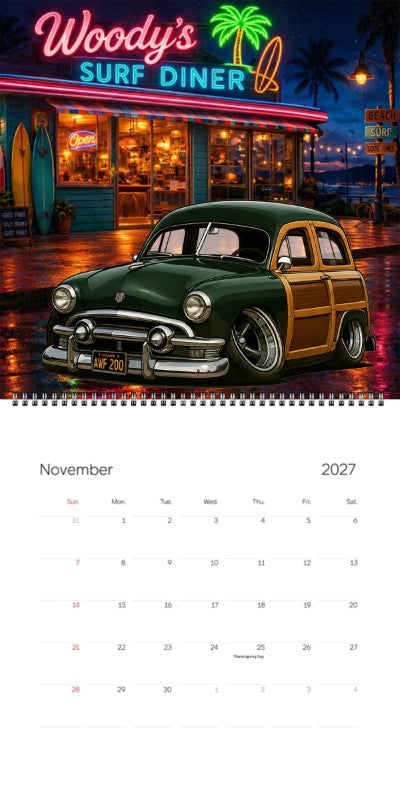 2027 Woodie Neon Calendar AWF200-CA