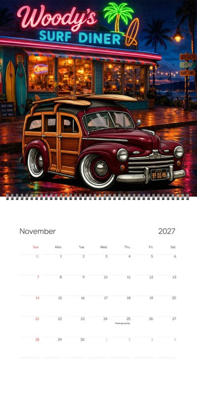 2027 Woodie Neon Calendar BF0046-CA