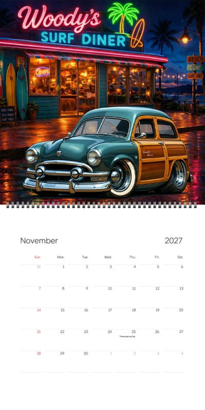 2027 Woodie Neon Calendar BHE7363-AZ