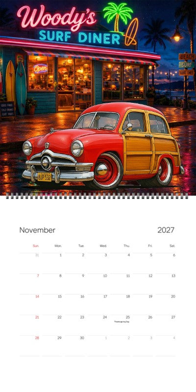 2027 Woodie Neon Calendar BJP532-CA