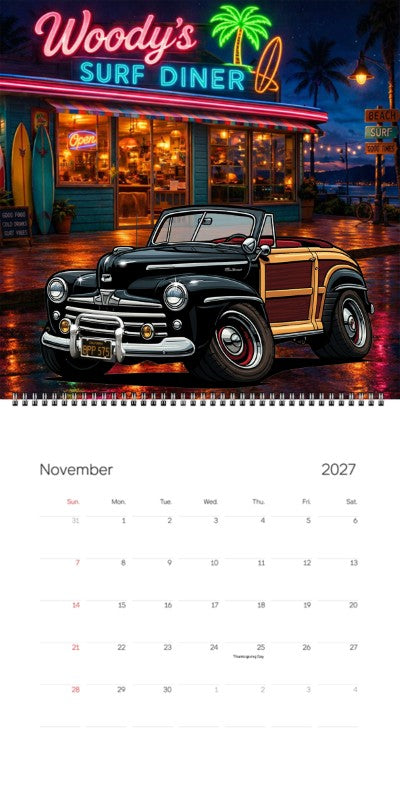 2027 Woodie Neon Calendar BPP575-CA