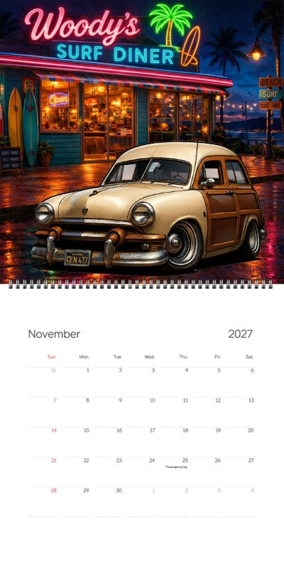 2027 Woodie Neon Calendar CEN477-CA