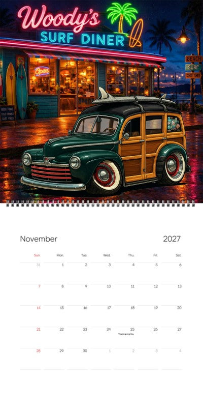 2027 Woodie Neon Calendar DCFD46-CA