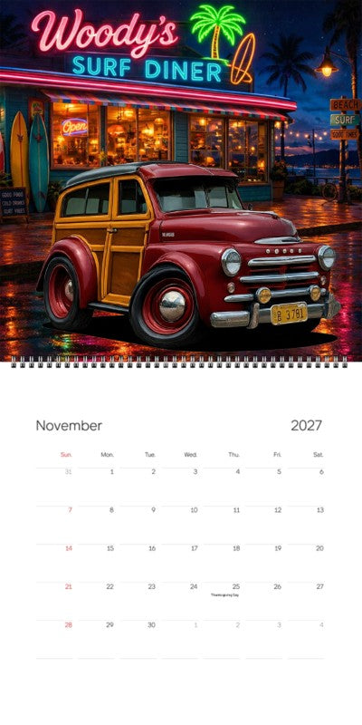 2027 Woodie Neon Calendar DG3781-CA