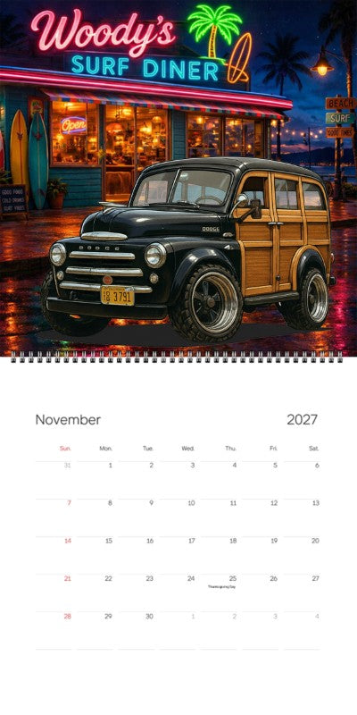 2027 Woodie Neon Calendar DG3791-CA