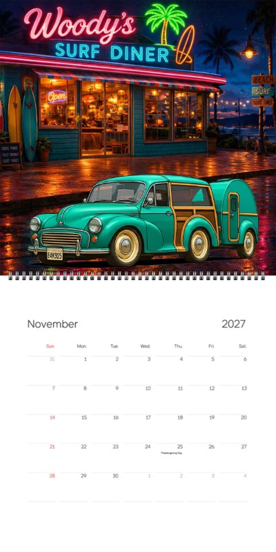 2027 Woodie Neon Calendar EAK925-CA