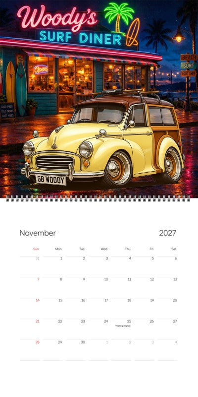2027 Woodie Neon Calendar GBWOODY-UK