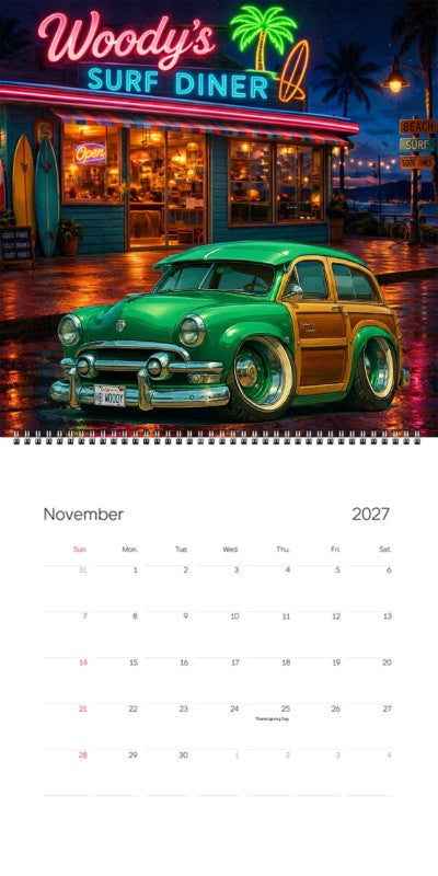 2027 Woodie Neon Calendar HBWOODY-CA