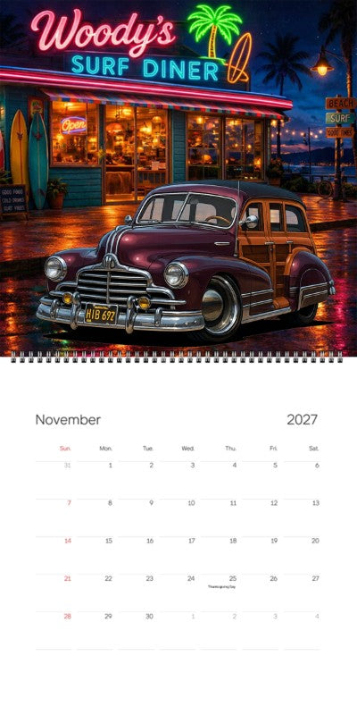 2027 Woodie Neon Calendar HIB692-CA