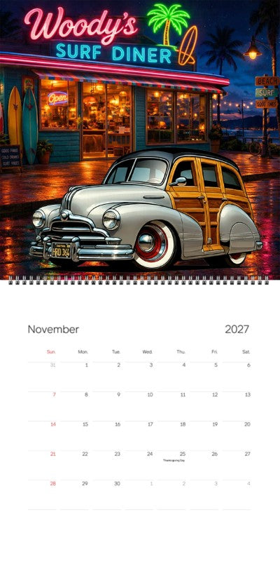 2027 Woodie Neon Calendar HRD364-CA