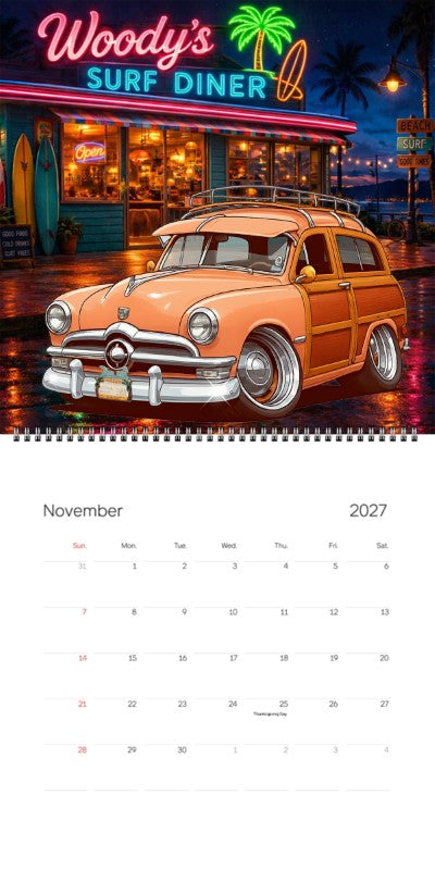 2027 Woodie Neon Calendar HV1950-CA