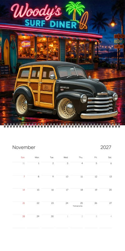 2027 Woodie Neon Calendar HV297T-CA