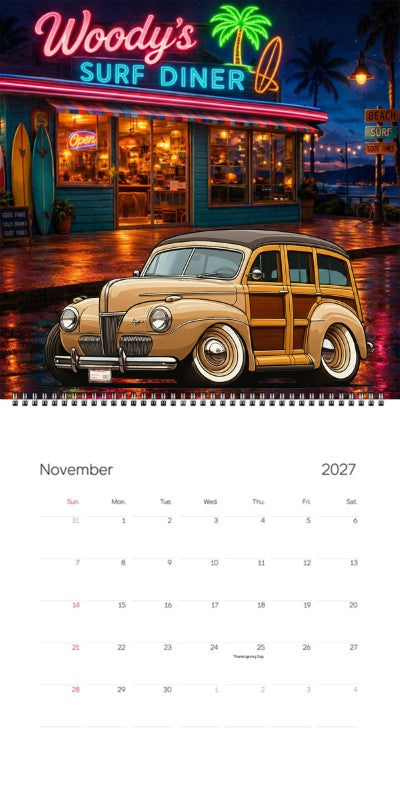 2027 Woodie Neon Calendar HV3062-CA