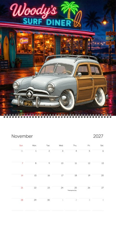2027 Woodie Neon Calendar IBP043-CA