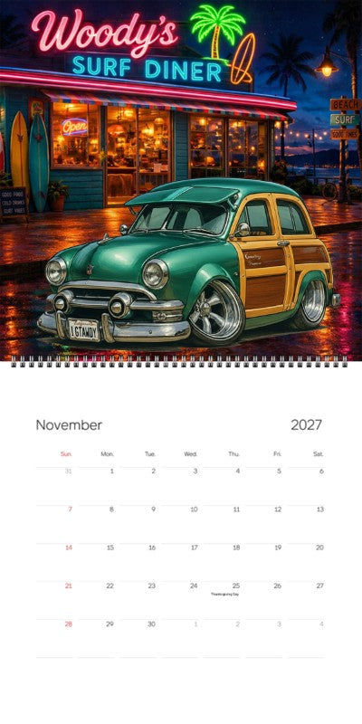 2027 Woodie Neon Calendar IGTAWDY-CA