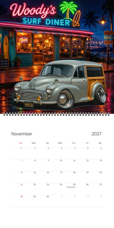 2027 Woodie Neon Calendar IKN232-CA