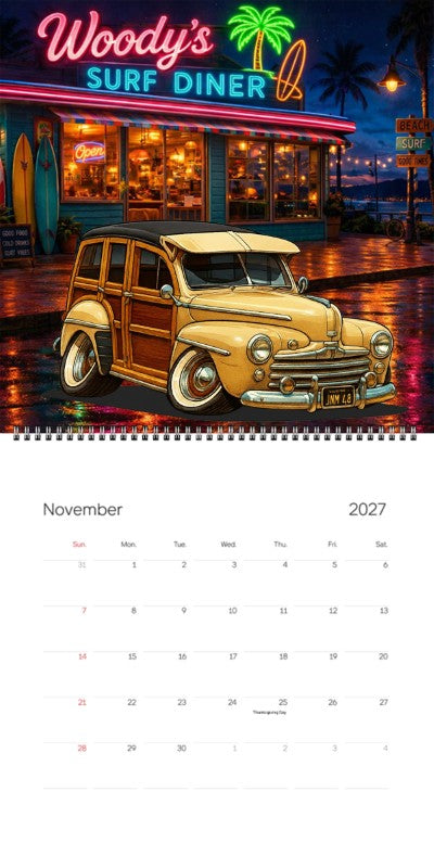 2027 Woodie Neon Calendar JNM48-CA