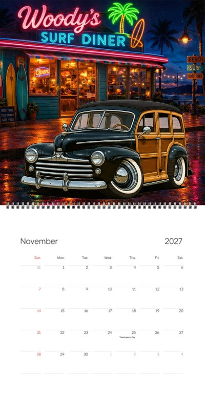 2027 Woodie Neon Calendar KNOTY47-CA