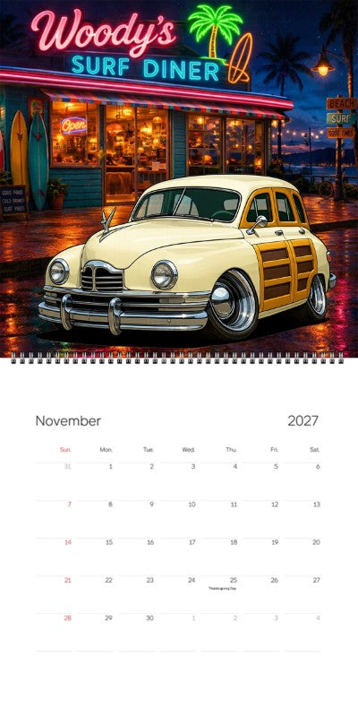 2027 Woodie Neon Calendar KRZ4NU-CA