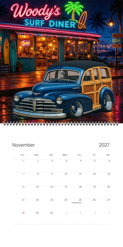 2027 Woodie Neon Calendar LOZ779-CA