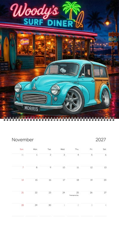 2027 Woodie Neon Calendar MYMORIS-CA