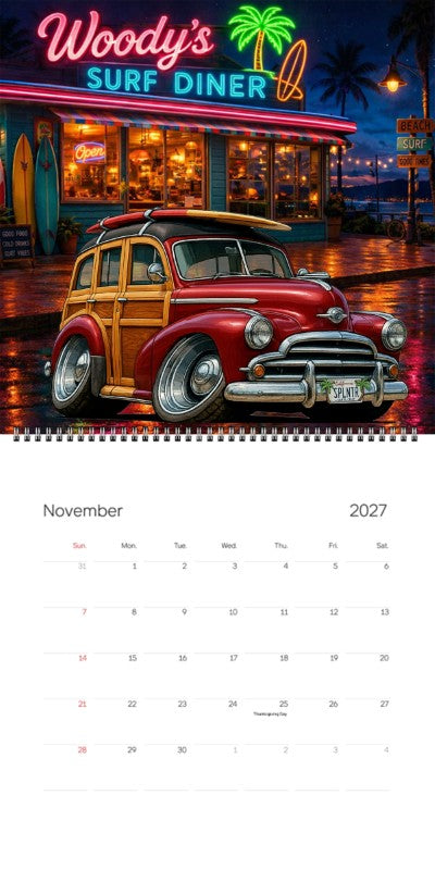 2027 Woodie Neon Calendar SPLNTR-CA
