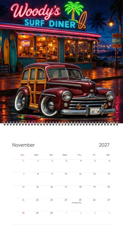 2027 Woodie Neon Calendar WDYFUN-CA