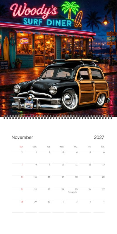 2027 Woodie Neon Calendar WOOD50-CA