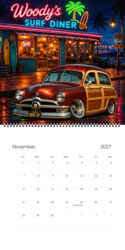 2027 Woodie Neon Calendar WUDZUP-CA