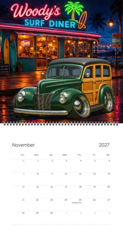 2027 Woodie Neon Calendar WYWOODY-CA