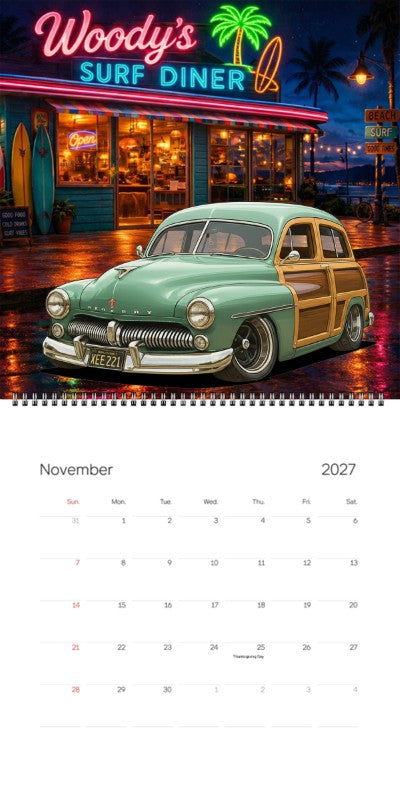 2027 Woodie Neon Calendar XEE221-CA
