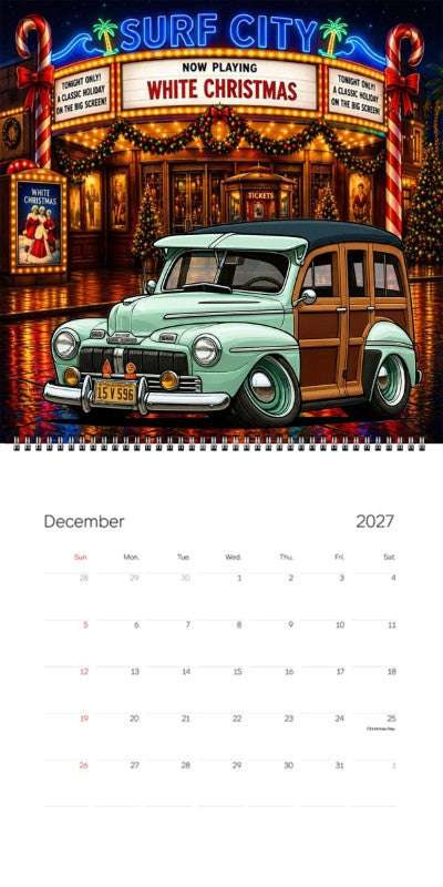 2027 Woodie Neon Calendar 15V596-CA