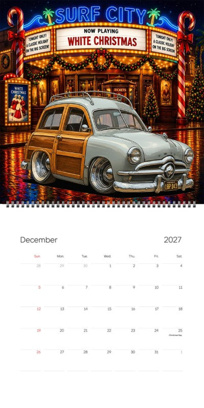 2027 Woodie Neon Calendar 1BP043-CA