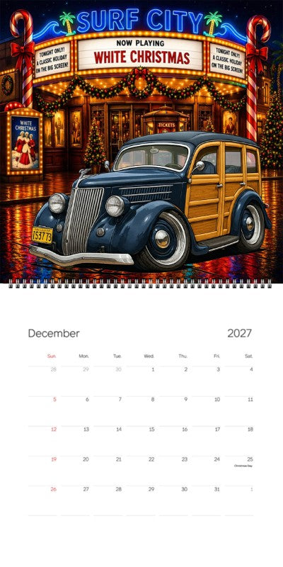 2027 Woodie Neon Calendar 1S3773-CA