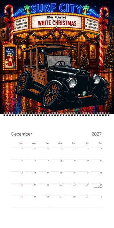 2027 Woodie Neon Calendar 200001-XX
