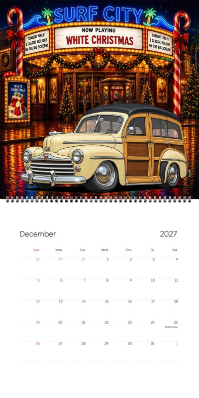 2027 Woodie Neon Calendar 200011-XX